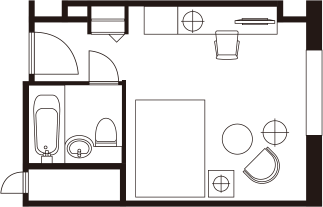 コンフォートシングルルーム 間取り図一例