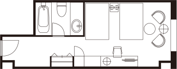 コンフォートツインルーム 間取り図一例
