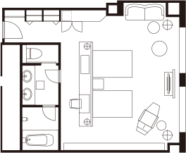 タワージュニアスイートルーム 間取り図一例