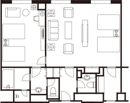 コンフォートスイートルーム 間取り図一例
